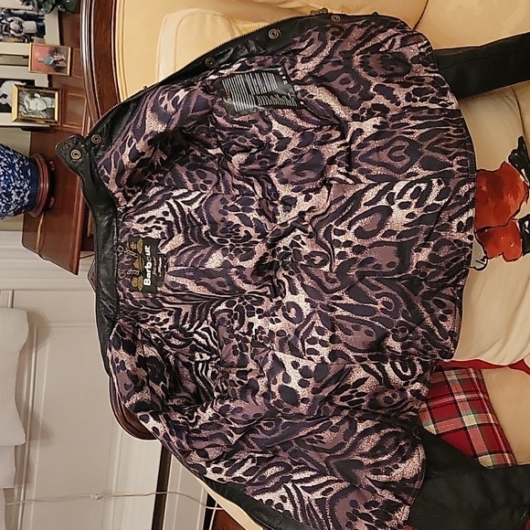 Barbour Leather and Waxed Motorcycle Jacket - Picture 9 of 11